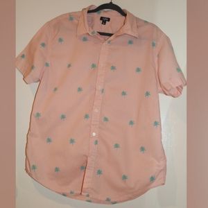 City Streets light pink button down shirt
